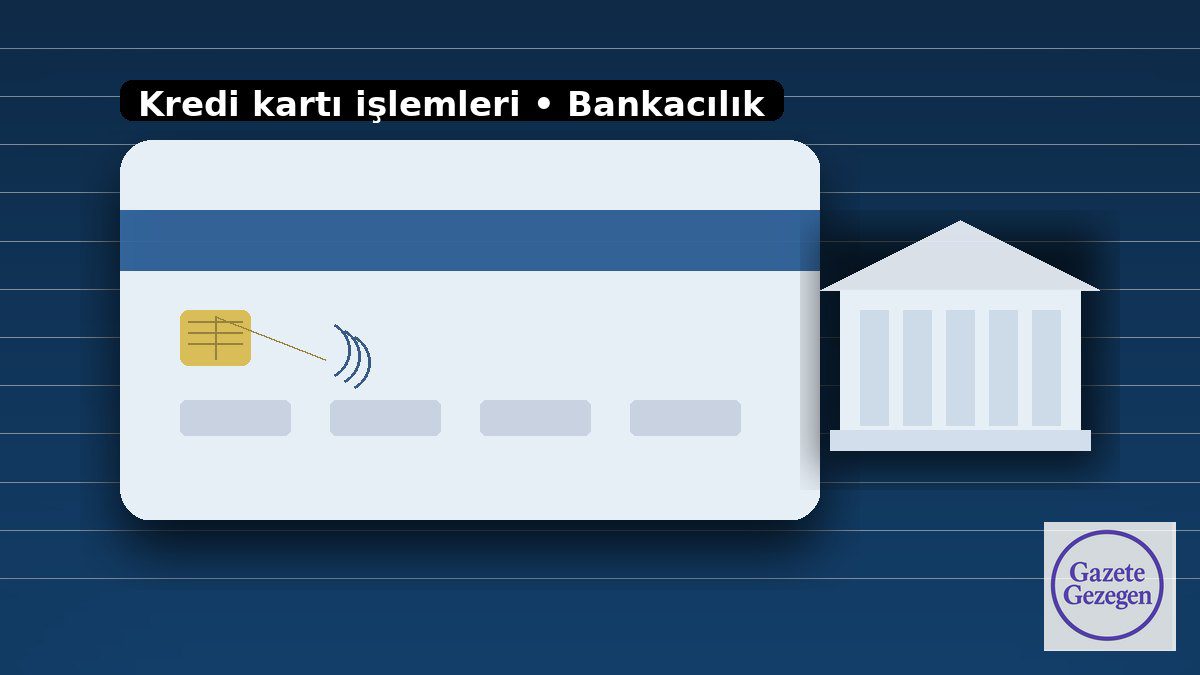 Kredi kartı faiz indirimi görseli — TCMB düzenlemesi, banka ve kredi kartı illüstrasyonu