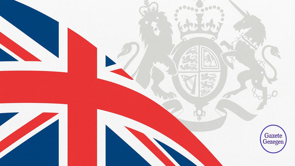 Birleşik Krallık bayrağı ve kraliyet arması; sağ altta Gazete Gezegen logosu — RCDS’nin İsrailli öğrencileri almama kararı haberi kapak görseli