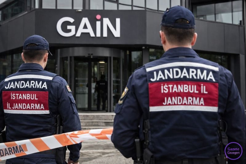 GAİN Medya binası önünde İstanbul İl Jandarma Komutanlığı ekipleri tarafından yürütülen operasyon
