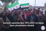 Suriyeli aşiretlerden YPG/SDG’ye karşı Şam yönetimine destek