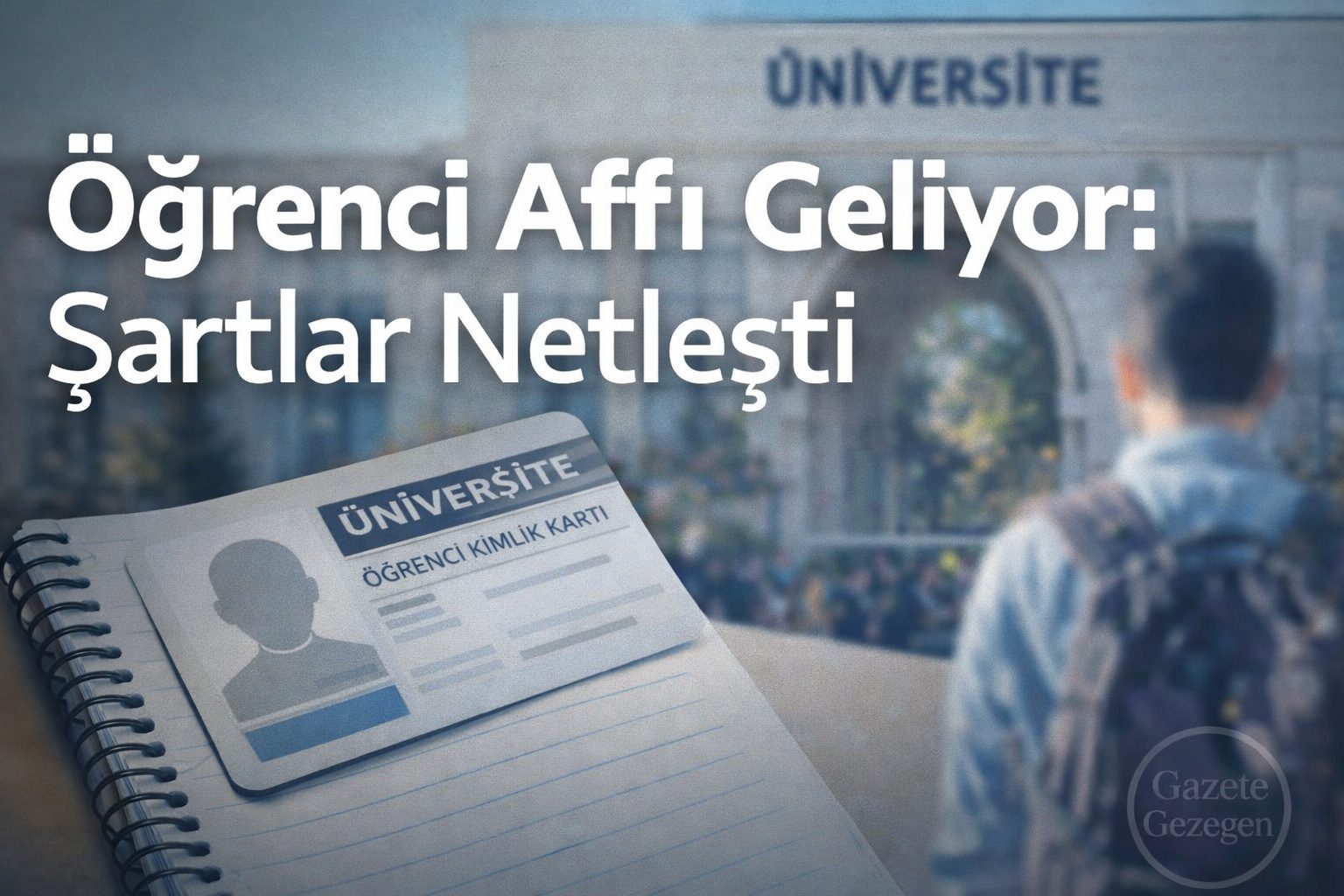 Üniversitelerde öğrenci affı düzenlemesi kapsamında şartların netleştiğini gösteren bilgilendirici görsel