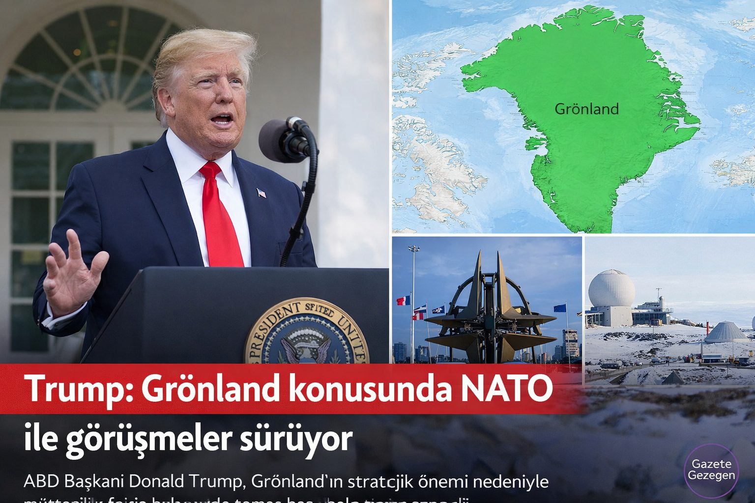 ABD Başkanı Donald Trump’ın Beyaz Saray’da Grönland’ın stratejik önemi ve NATO ile yürütülen görüşmelere ilişkin açıklama yaptığı basın toplantısı