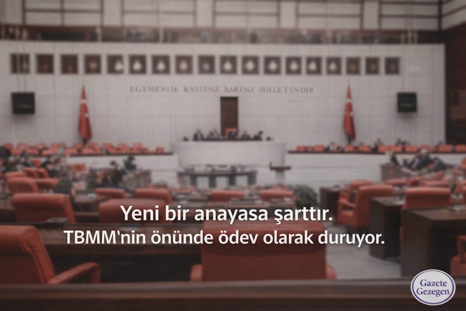 TBMM Genel Kurulu salonunda yeni anayasa tartışmalarını simgeleyen temsili görsel