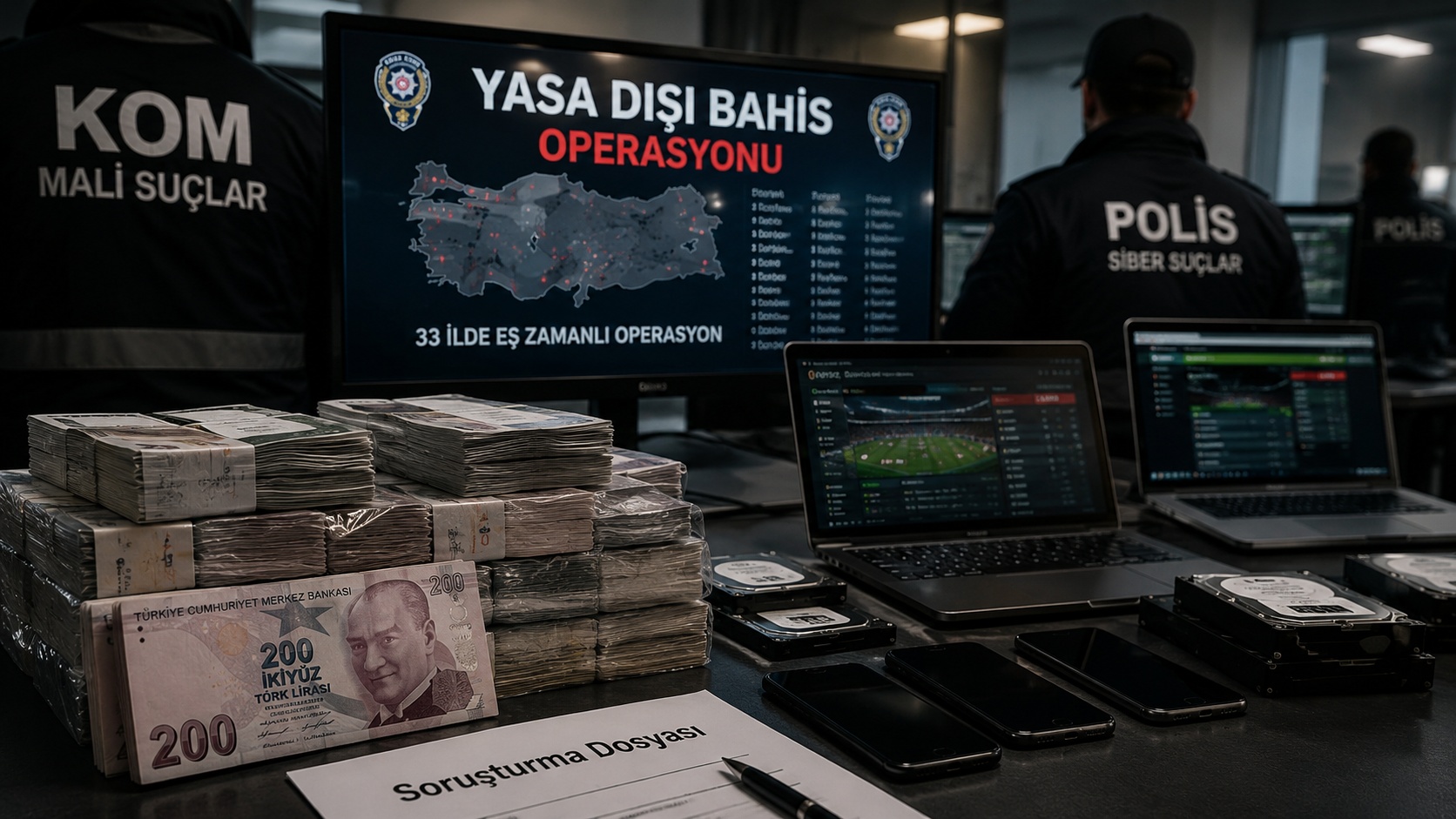 33 ilde yasa dışı bahis operasyonu: 8,7 milyarlık suç ağı çökertildi