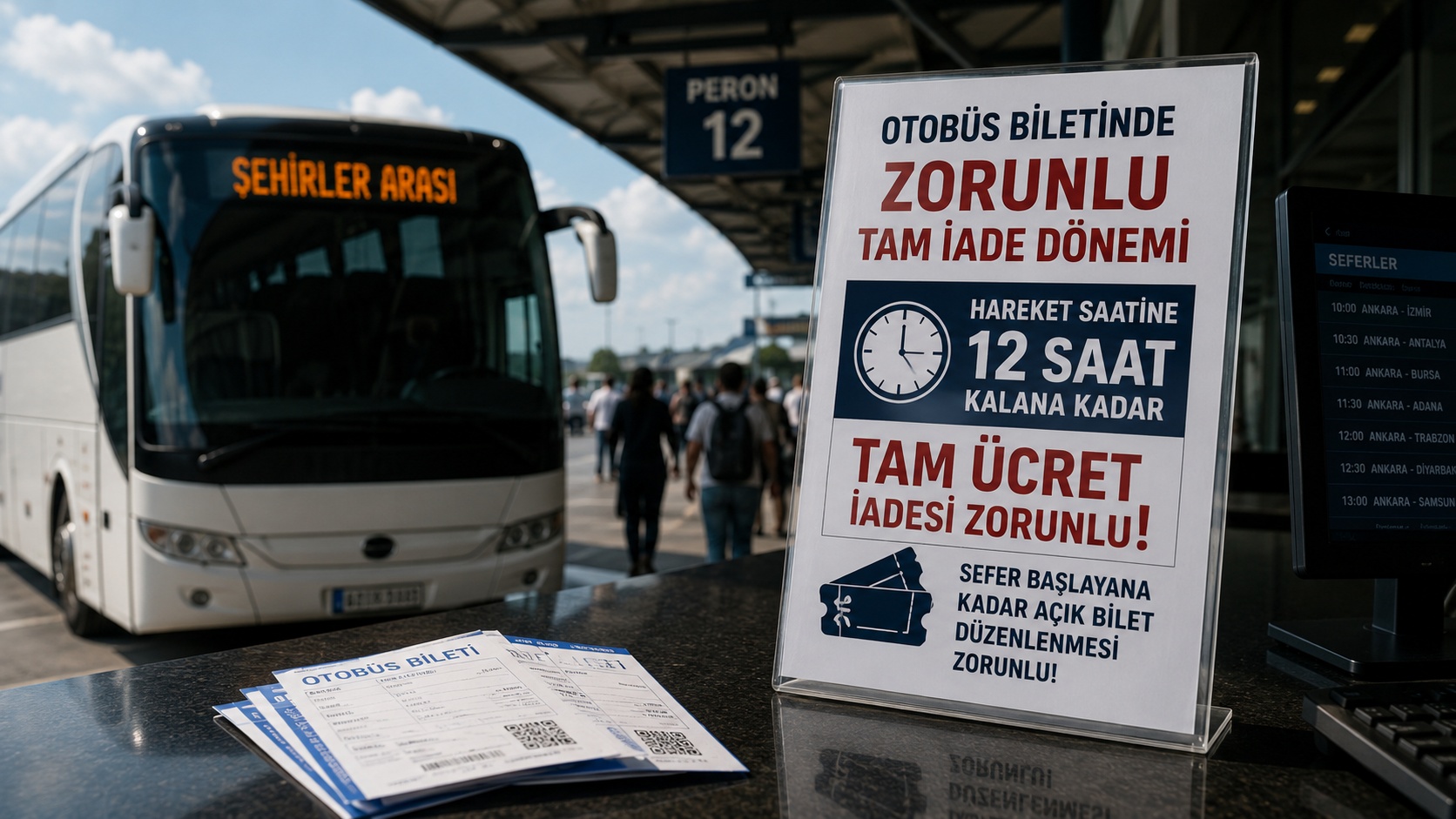 Şehirler arası otobüs biletlerinde tam iade zorunluluğu başladı